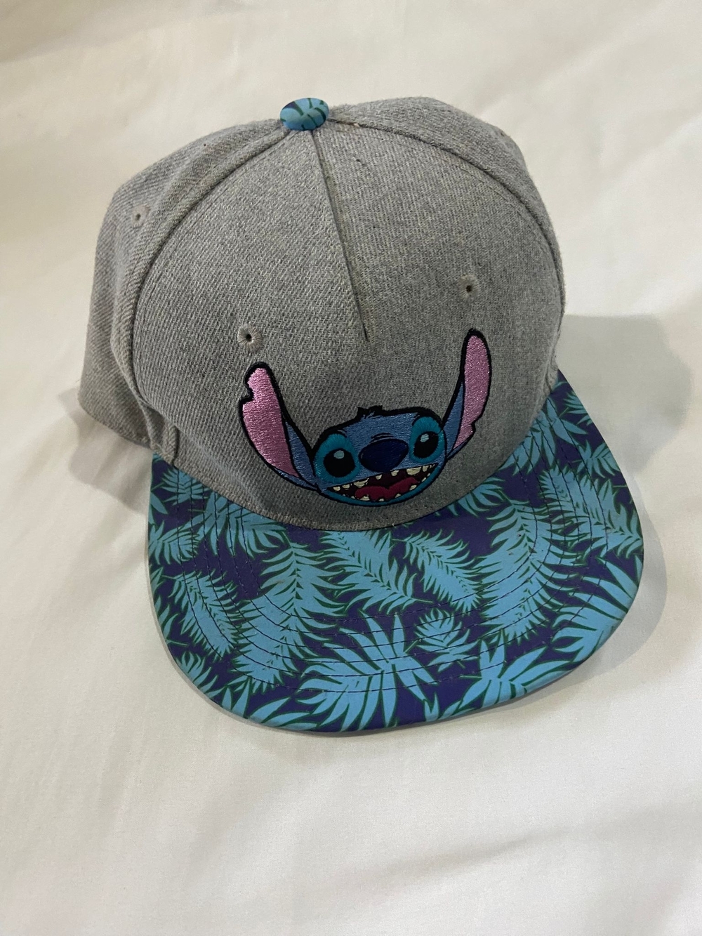 Disney Gray & Blue Stitch Snapback Hat